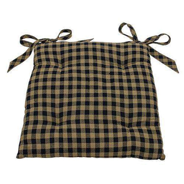 Black Check Chair Pad, 15